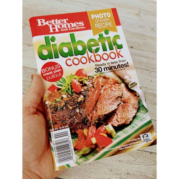 Better Homes Gardens‎ DIABETIC COOKBOOK 30 Min - Small Magazine Format Vtg 2004 - Picture 1 of 13